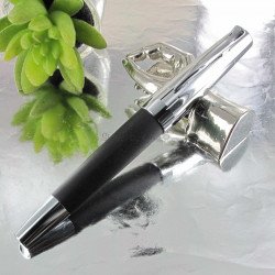 STYLO PLUME "e-motion"bois de poirier nuit,métal chromé