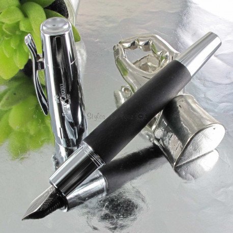 STYLO PLUME "e-motion"bois de poirier nuit,métal chromé STYLO PLUME "e-motion"bois de poirier nuit,métal chromé