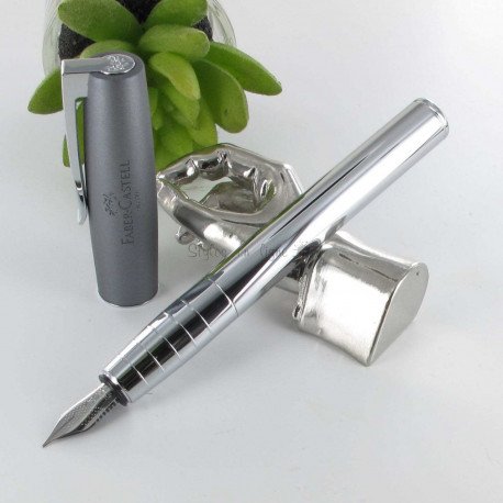 Stylo Plume Faber Castell® "Loom Metallic" Gris Stylo Plume Faber Castell® "Loom Metallic" Gris