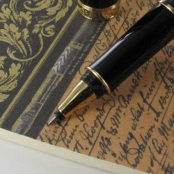 STYLO ROLLER SONNET Laque noire Intense GT de PARKER