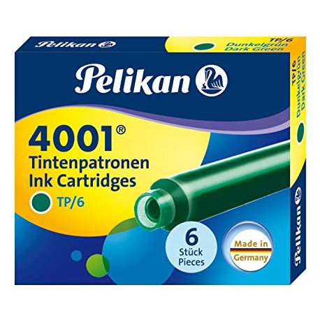 Cartouches Vert foncé boite de 6 Pelikan® standard Cartouches Vert foncé boite de 6 Pelikan® standard