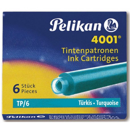 Cartouches Turquoise boite de 6 Pelikan® standard Cartouches Turquoise boite de 6 Pelikan® standard