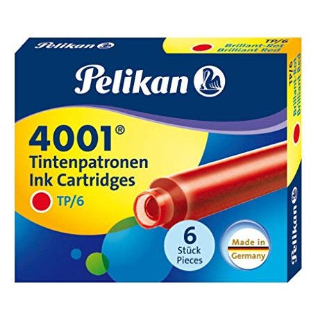Cartouches Rouge boite de 6 Pelikan® standard Cartouches Rouge boite de 6 Pelikan® standard