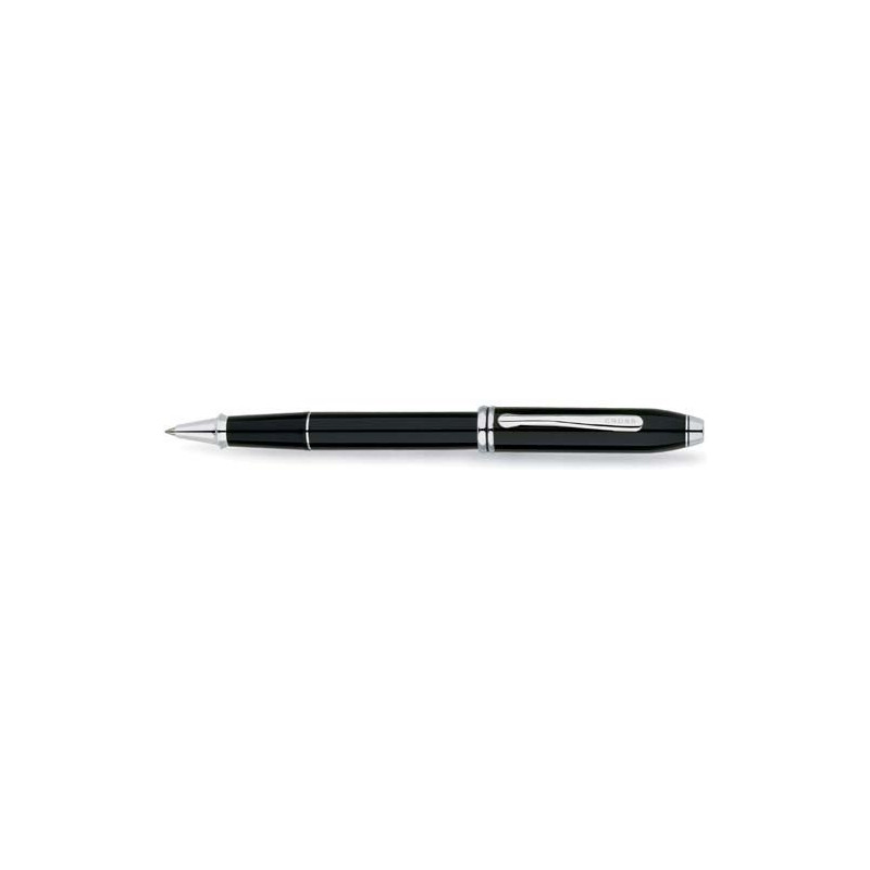 Stylo Roller Cross® (convertible en Bille) Townsend® Laque Noire/Plaqué Rhodium Stylo Roller Cross® (convertible en Bille) Townsend® Laque Noire/Plaqué Rhodium