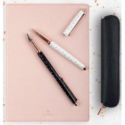 Stylo Roller Oberthur® "Palazzo" Laqué Blanc