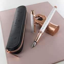 Stylo Plume Oberthur® "Palazzo" Laqué Blanc