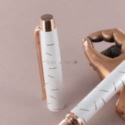 Stylo Plume Oberthur® "Palazzo" Laqué Blanc
