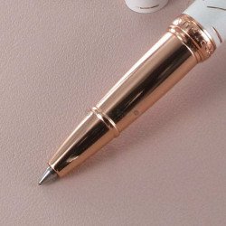 Stylo Roller Oberthur® "Palazzo" Laqué Blanc