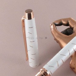Stylo Roller Oberthur® "Palazzo" Laqué Blanc