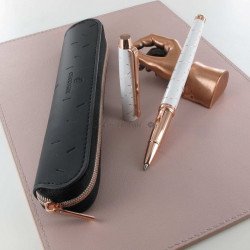 Stylo Roller Oberthur® "Palazzo" Laqué Blanc