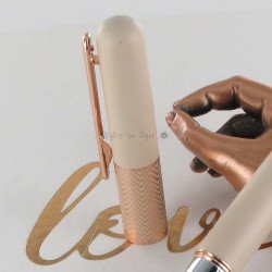 Stylo plume (M) Oberthur® "Fusion" Crème Cuivré