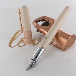 Stylo plume (M) Oberthur® "Fusion" Crème Cuivré