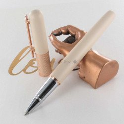 Stylo Roller Oberthur® "Fusion" Crème Cuivré