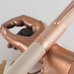 Stylo Roller Oberthur® "Fusion" Crème Cuivré