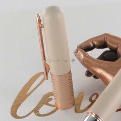 Stylo Roller Oberthur® "Fusion" Crème Cuivré