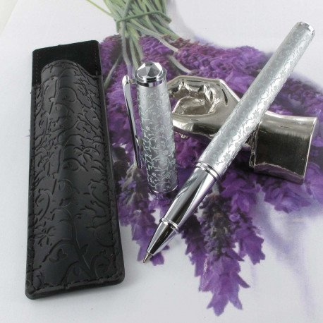 Stylo Bille Oberthur® "Byzance" Gris Perle Aqua Stylo Bille Oberthur® "Byzance" Gris Perle Aqua