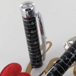 Parure stylos Plume & Bille Oberthur® "Idylle" Noir
