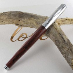 Coffret Stylo Roller Oberthur® "Okoume" Bois de Rose