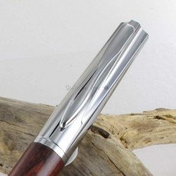Coffret Stylo Roller Oberthur® "Okoume" Bois de Rose