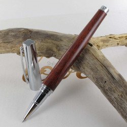 Coffret Stylo Roller Oberthur® "Okoume" Bois de Rose