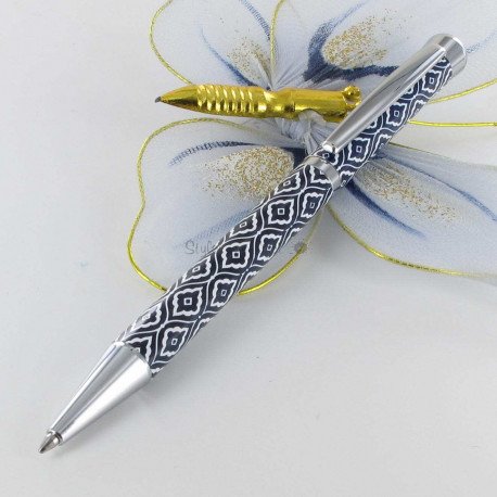 Stylo Bille Oberthur® "Indigo" Laqué Marine Stylo Bille Oberthur® "Indigo" Laqué Marine