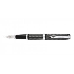 Stylo Plume Moyenne Diplomat® Excellence A+ Wave Guilloché Lapis Noir