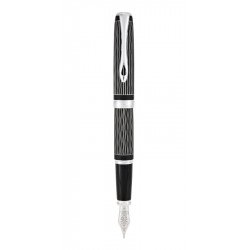 Stylo Plume Moyenne Diplomat® Excellence A+ Wave Guilloché Lapis Noir