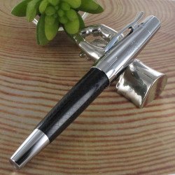 STYLO PLUME "e-motion" parquet noir, résine précieuse