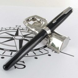 STYLO PLUME SONNET Laque noire Intense CT de PARKER