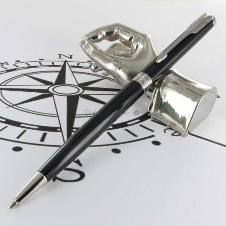 STYLO BILLE SONNET Laque noire Intense CT (Slim) de PARKER STYLO BILLE SONNET Laque noire Intense CT (Slim) de PARKER