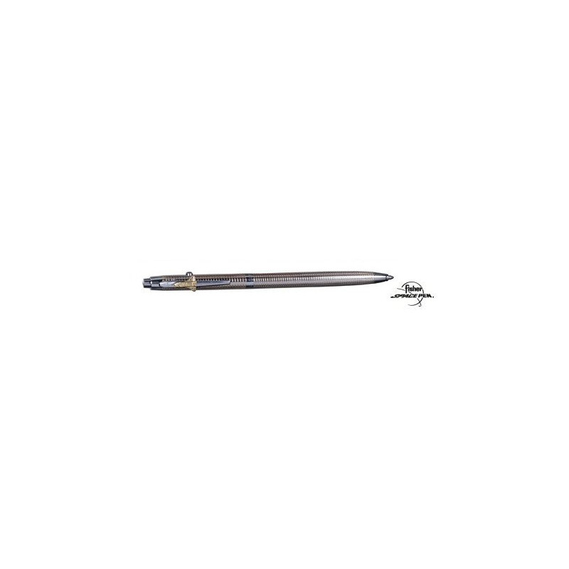 Stylo Bille FISHER® Space 1 - Chromé Quadrillé avec Navette Stylo Bille FISHER® Space 1 - Chromé Quadrillé avec Navette