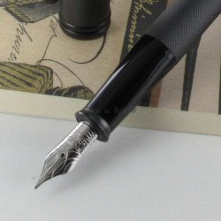 Stylo Plume Fine Cross® Townsend Noir Mat PVD Pointe de Diamant