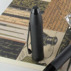 Stylo Plume Fine Cross® Townsend Noir Mat PVD Pointe de Diamant