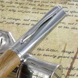 Coffret Stylo Roller Oberthur® "Okoume" Bois de Chêne