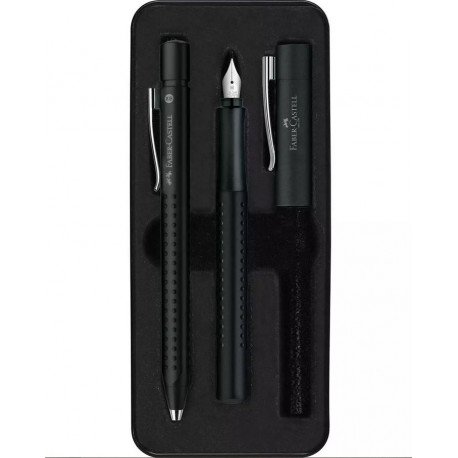 Coffret stylos Plume + Bille Faber Castell® GRIP Noir Mat Coffret stylos Plume + Bille Faber Castell® GRIP Noir Mat
