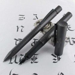 Coffret stylos Plume + Bille Faber Castell® GRIP Anthracite