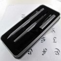 Coffret stylos Plume + Bille Faber Castell® GRIP Anthracite