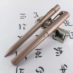 Coffret stylos Plume + Bille Faber Castell® GRIP Cuivré Rosé