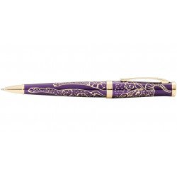 Stylo Bille Cross® Sauvage "Année du Buffle" Laqué Prune & Or 23 cts
