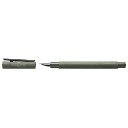 Stylo Plume Moyenne Faber Castell® "NEO" Acier Vert Mat