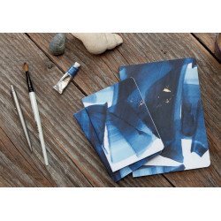 Carnet broché Clairefontaine® Indigo Bleu, Blanc & Or