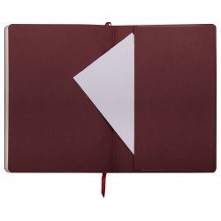 Carnet souple en Cuir Clairefontaine® Céleste Jardin Rouge