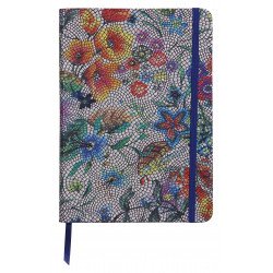 Carnet souple en Cuir Clairefontaine® Céleste Fleurs multicolores