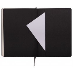 Carnet souple en Cuir Clairefontaine® Céleste Laser Noir