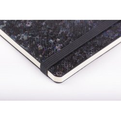 Carnet souple en Cuir Clairefontaine® Céleste Laser Noir