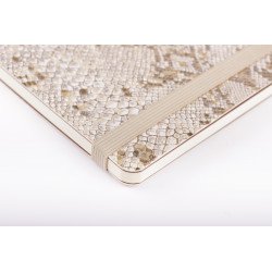 Carnet souple en Cuir Clairefontaine® Céleste Laser Or