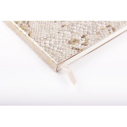Carnet souple en Cuir Clairefontaine® Céleste Laser Or