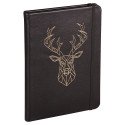 Carnet rigide en Cuir Clairefontaine® Forest Cerf