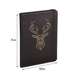 Carnet rigide en Cuir Clairefontaine® Forest Cerf