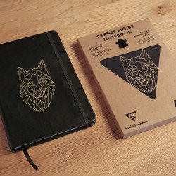 Carnet rigide en Cuir Clairefontaine® Forest Loup